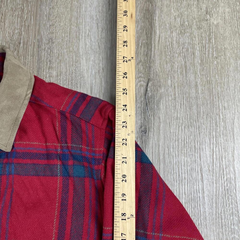 Pendleton Wool Flannel Button Up Small Shirt Red … - image 6
